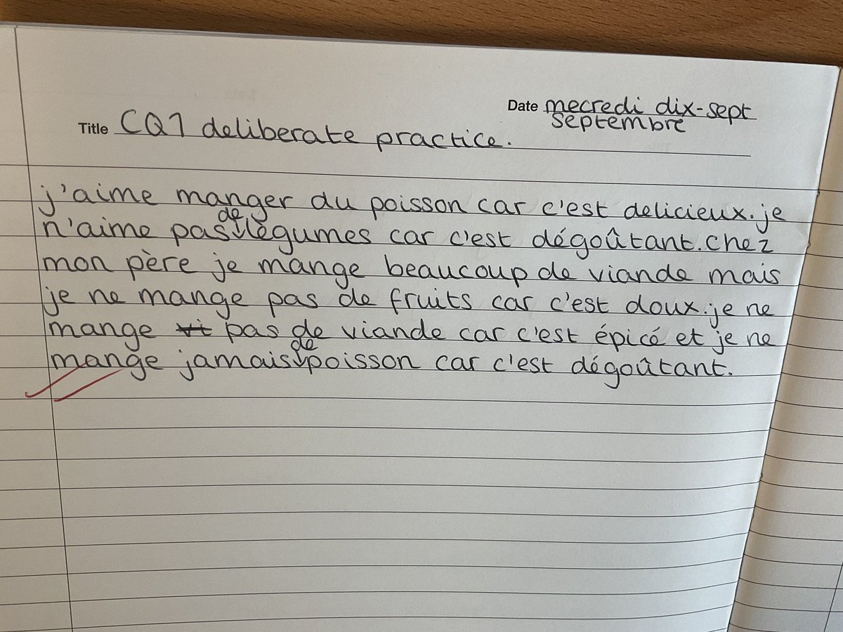 ArthurTerrySch's tweet image. 👏 Huge shoutout to Ria in Year 9 for her outstanding effort in her French deliberate practice work today! Bon effort Ria! 🇫🇷🌟 #StudentSuccess #FrenchClass #ProudMoment