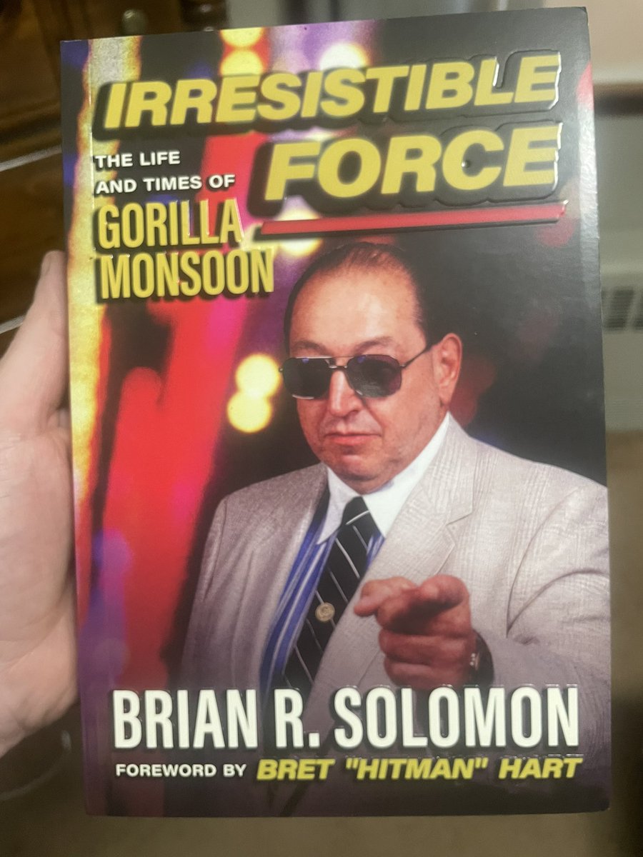 ScottSwinsburg's tweet photo. My copy arrived!  Thanks so much @BrianRSolomon for the very fast delivery of his new Gorilla Monsoon book!  Can’t wait to read it. #irresistibleforce #gorillamonsoon #willyoustop #solomongrundy #rightinthebreadbasket https://t.co/T1U75dPyPe