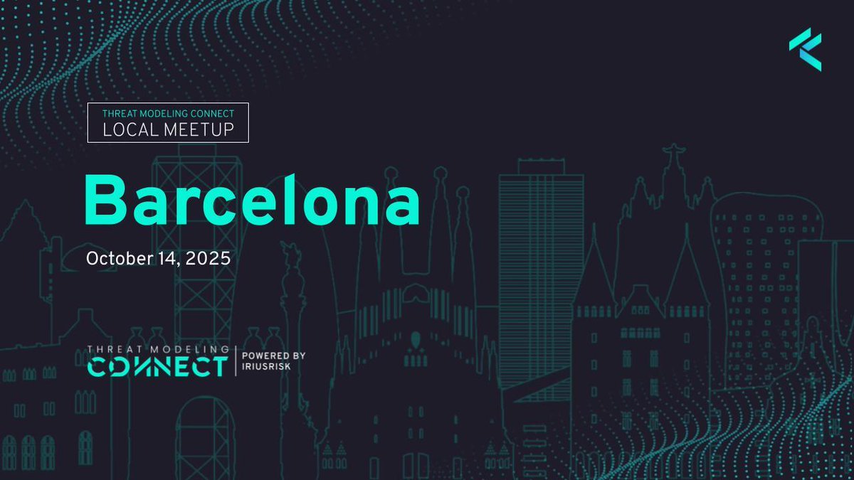 🚨 Barcelona, TMC is back!
Join us Oct 14 for the 2nd in-person meetup with <a href="/SimoneOnofri/">Simone Onofri</a>

🧱 LEGO Serious Play: Explore digital identity threats
🤝 Network with pros
🍪 Snacks &amp; Drinks

Hosted by 🙏 B. Braun Group
🔗 [hubs.li/Q03JVDDL0]

#ThreatModeling #CyberSecurity