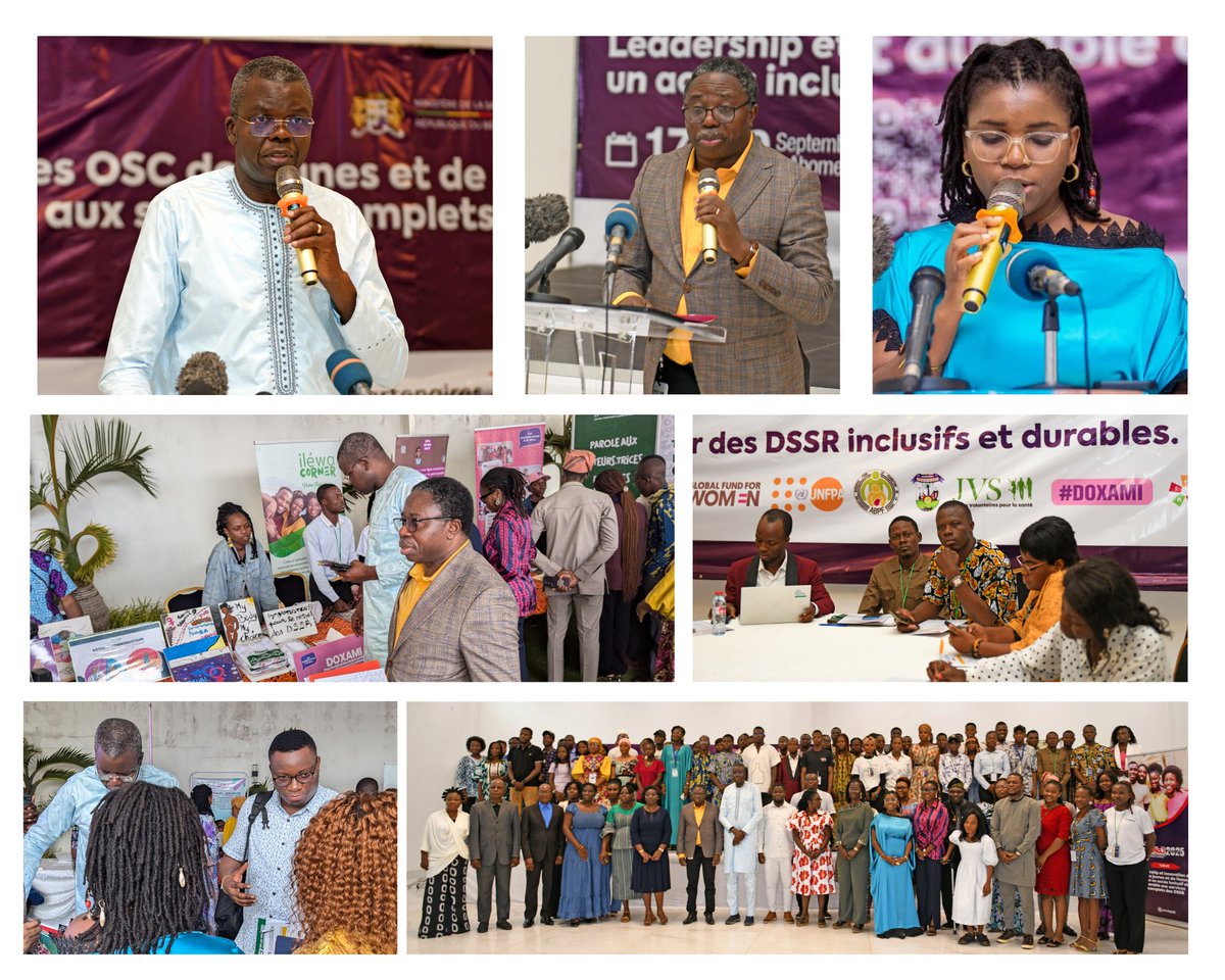 Ouverture du Forum National des Jeunes sur les DSSR 2025 au Bénin ! Aux côtés de <a href="/JVSAssociation/">Association Jeunes Volontaires pour la Santé</a>, de <a href="/billinownowbj/">Billi Now Now 229</a> et du <a href="/gouvbenin/">Gouvernement du Bénin 🇧🇯</a>, <a href="/unfpa_benin/">UNFPA Bénin CO</a>, avec l’appui de l’Ambassade des Pays-Bas au 🇧🇯, soutient le leadership et l’innovation des jeunes pour un accès inclusif aux #DSSR