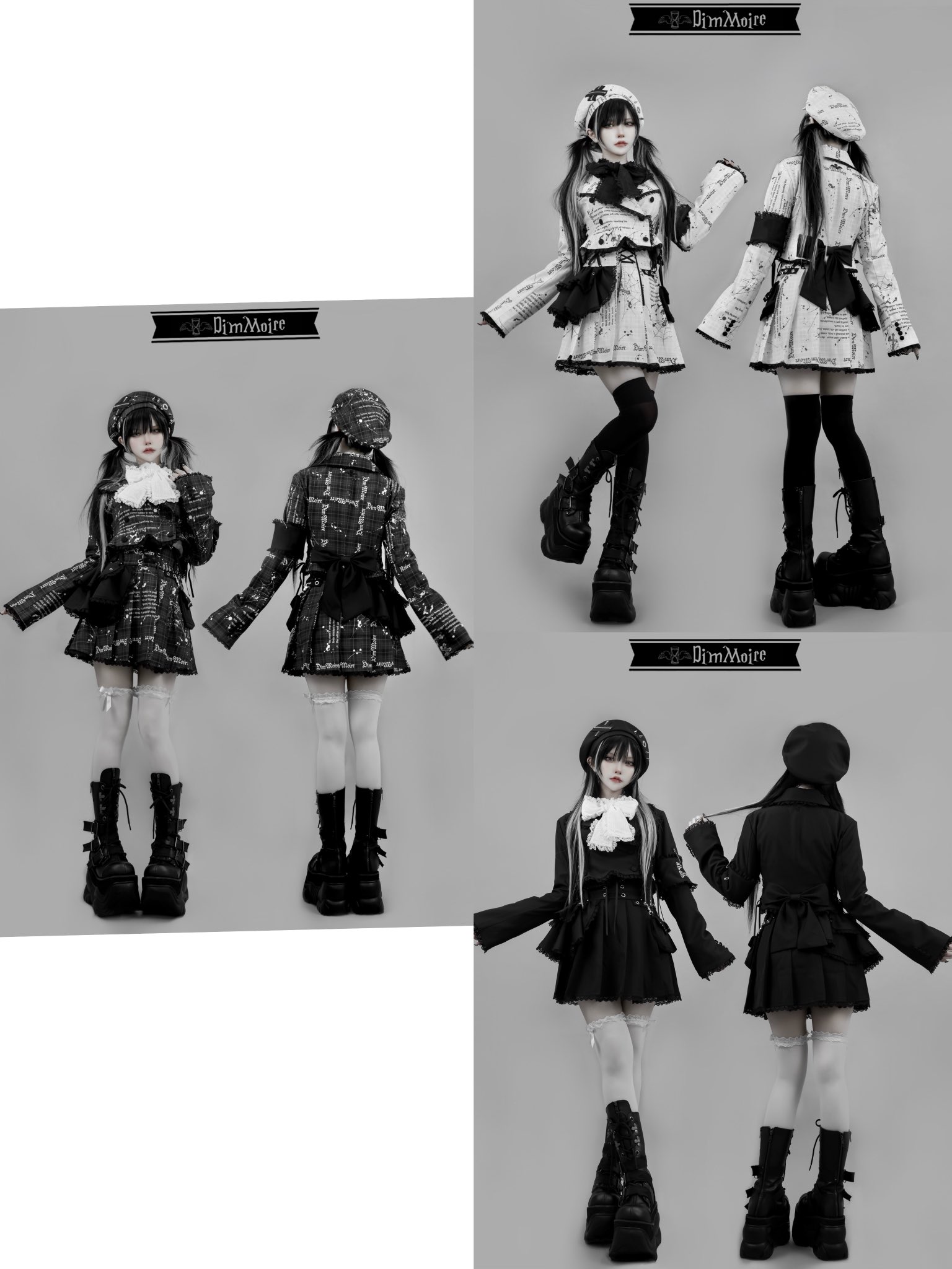 DimMoire ディムモアール 超ハトメファーフードパーカー【Black