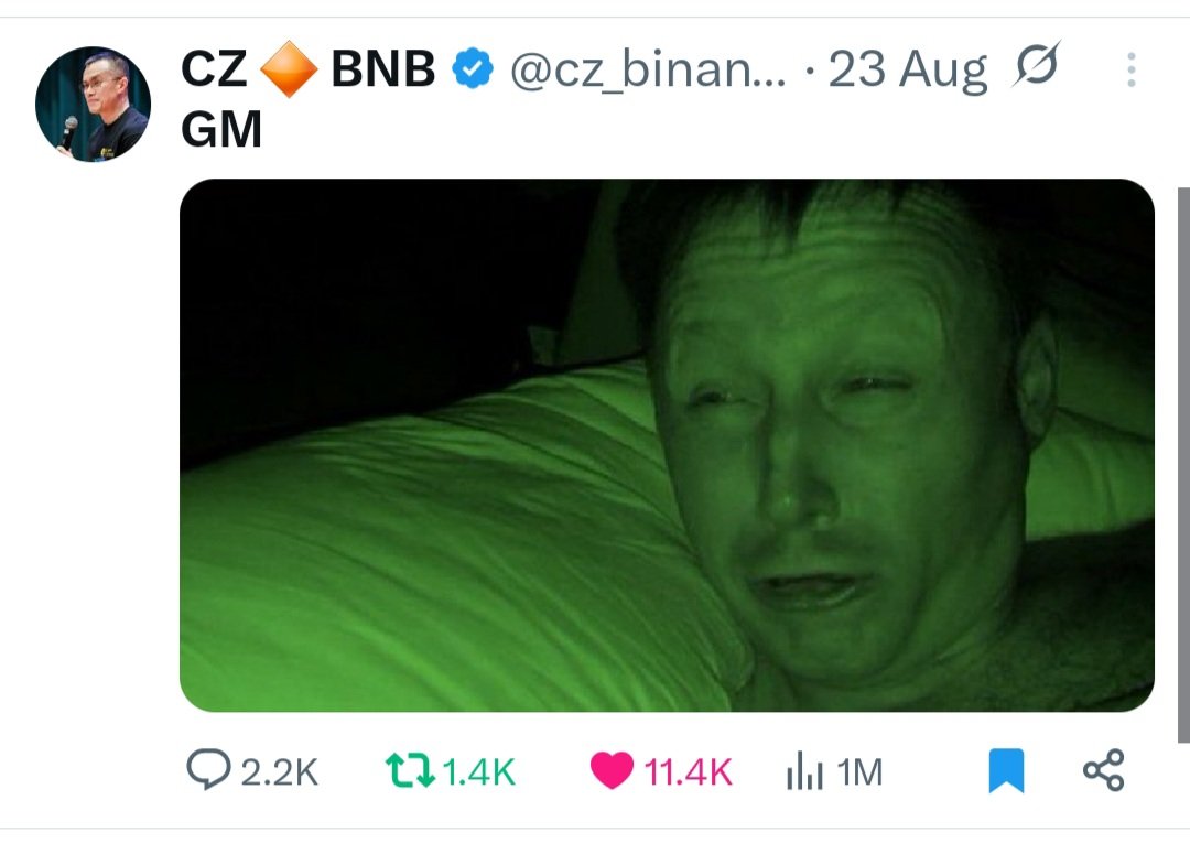 GMonBNB's tweet photo. @cz_binance @SimeonBG123 CZ, GM ☀️ BNB already hit 1K and we didn’t hear your GM again 👀 where’s the follow-up GM? https://t.co/QewwbZimGG