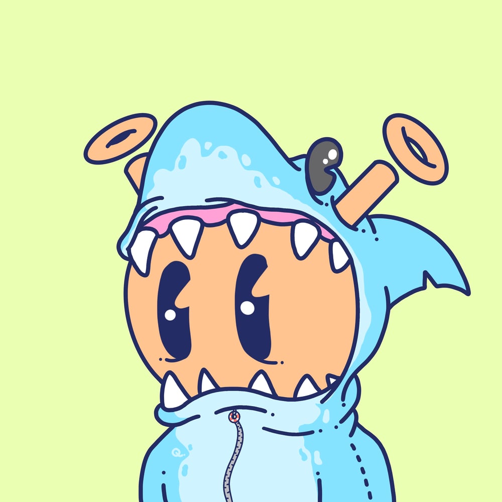 This <a href="/quirkiesnft/">Quirkies</a> "Onesie Shark" 1/1 just sold for 5 ETH! 🦈 
There's such strong conviction, especially under the new leadership. There's no better time to join the wave! 🌊 I'm thrilled to be a part of it, and I can't wait to see what the top chef @TheQuirkKnight is cooking!