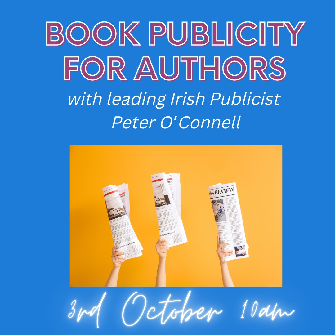 Now open for Registration 💫

Book Publicity for Authors with leading Irish Publicist Peter O’Connell

In this Masterclass, Peter will cover:
✅The Landscape of the Media in Ireland
✅The Publicity Process
✅Preparing your Press Pack and Press Release

buythebook.ie/product/bookpu…