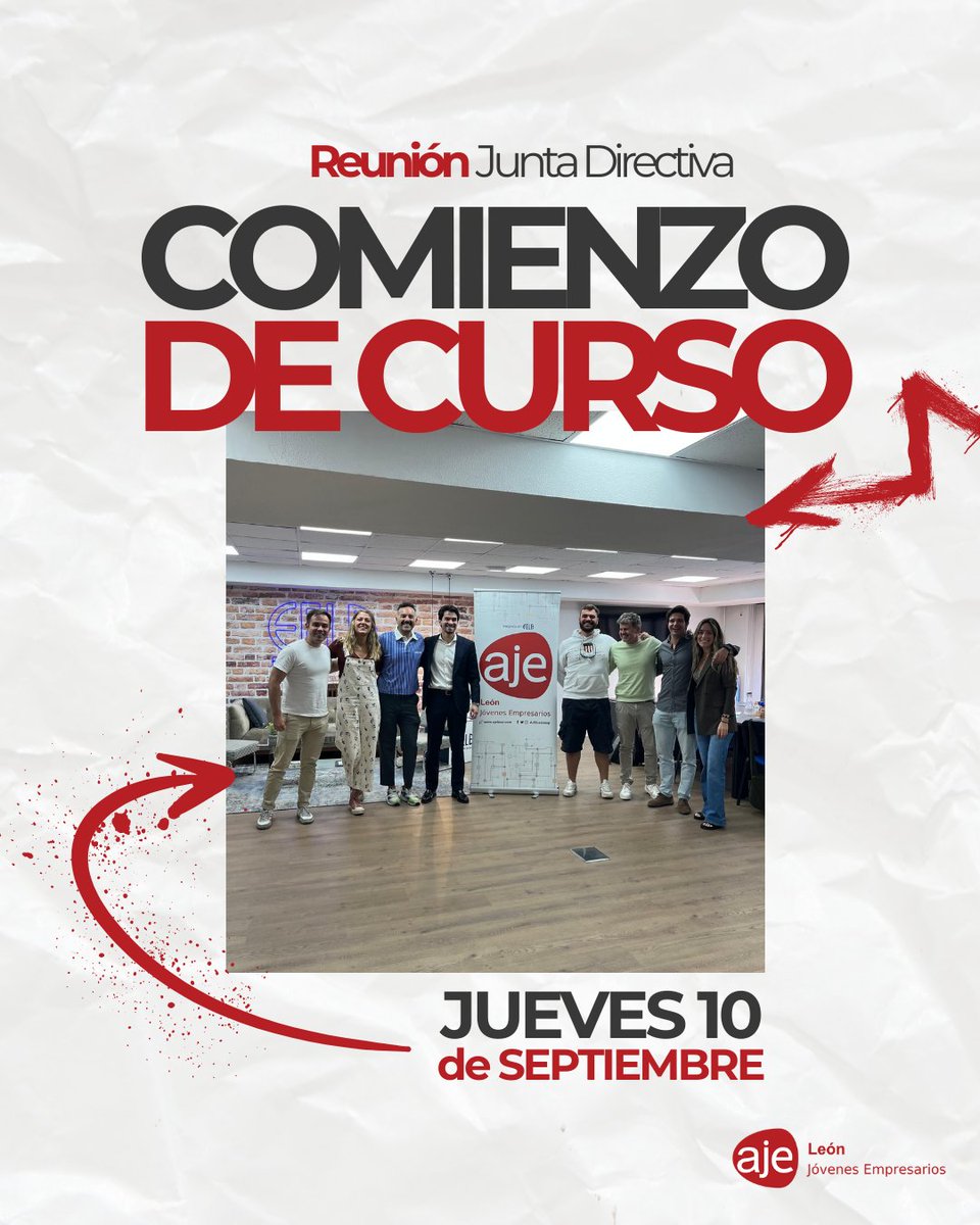 🚀 Arrancamos curso en AJE León con la reunión de la Junta Directiva.

Nuevos retos, ideas y un objetivo claro: seguir impulsando el emprendimiento joven.

Se viene un año lleno de proyectos 💡
#AJELeón #Networking #Emprender