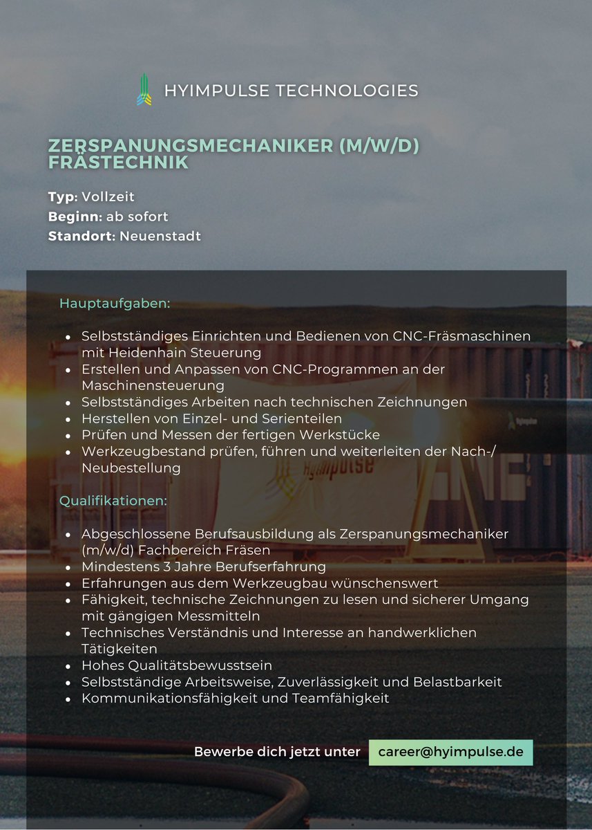 HyImpulseTech's tweet image. #JobAlert
We&apos;re Hiring!🚀

Join #HyImpulse to revolutionize the future of space access.

Ready to take off?
🔗 hyimpulse.de/en/career
✉️ Send an email to career@hyimpulse.de

#WeAreHiring #NewSpace #SpaceTechnology
