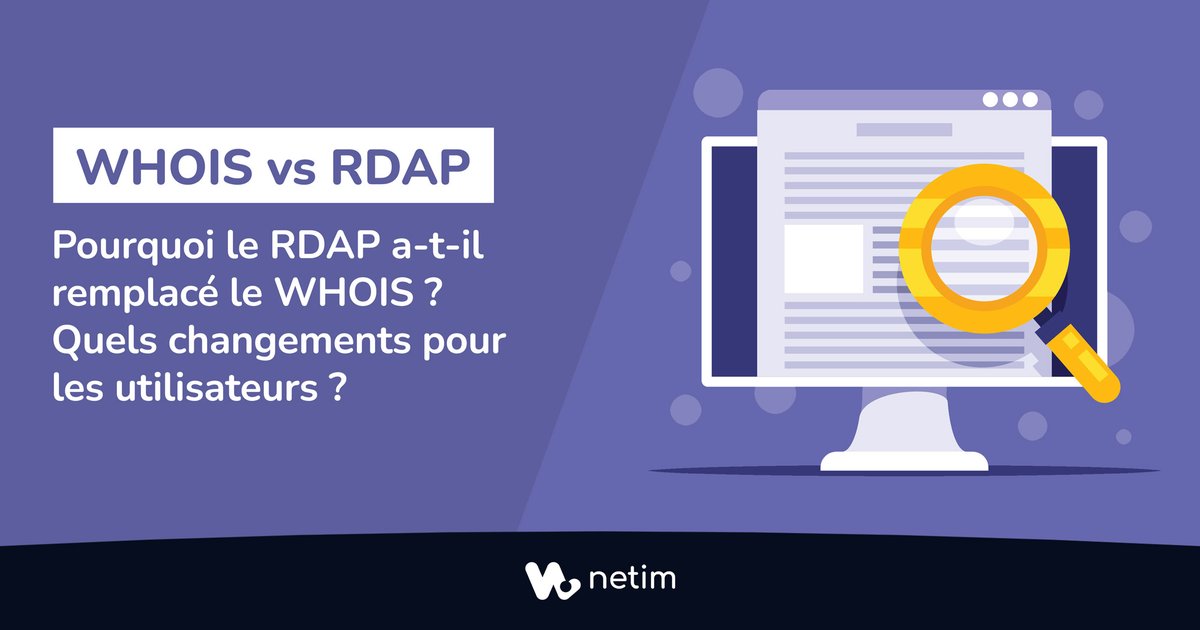 Le #RDAP a remplacé le #WHOIS : quels changements pour les utilisateurs ? 🔍

Plus sécurisé, plus lisible, uniformisé et conforme aux règlementations #RGPD, le RDAP modernise enfin un système vieux de 40 ans.

Découvrez concrètement ce qui change pour vous et pourquoi cette