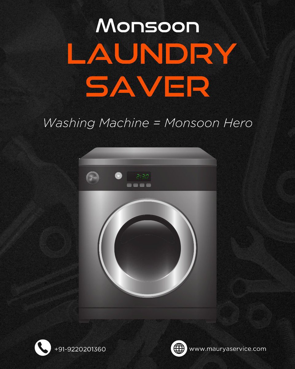Maurya_service's tweet photo. 🌧️ Monsoon = Damp Clothes? Not anymore!
Your washing machine is the true Monsoon Hero 🦸‍♂️✨
Say goodbye to musty smells and hello to quick, fresh drying with Maurya Services.

📞 Call: +91-9220201360
🌐 https://t.co/xY4vFpJPGt

#MonsoonLaundrySaver #HomeAppliances #LaundryCare https://t.co/PIsixxlcUr