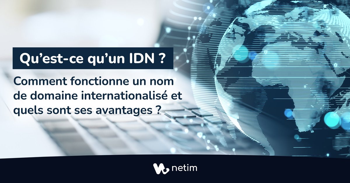 Avez-vous déjà songé à enregistrer un #NomDeDomaine internationalisé ? 🤔

Fini de sacrifier les accents de votre marque dans votre nom de domaine ! Les #IDN vous permettent d'enregistrer café[.fr], münchen[.de] ou encore παράδειγμα[.ελ] !

Découvrez pourquoi les IDN changent la