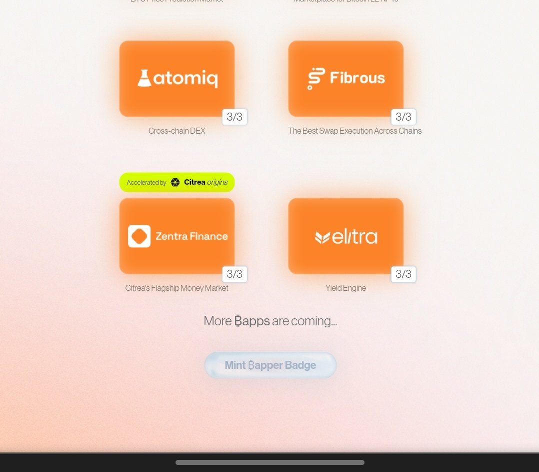 Phase 2 of the Unfreeze ₿apps Campaign is underway 🧊

This campaign helps us gear up for mainnet launch while showcasing the growing Citrea ecosystem.

Three new projects joined this week:

* Zentra (<a href="/ZentraFinance/">Zentra Finance</a>)
* Fibrous (<a href="/FibrousFinance/">Fibrous</a>)
* Elitra (<a href="/elitraxyz/">Elitra</a>)

Explore