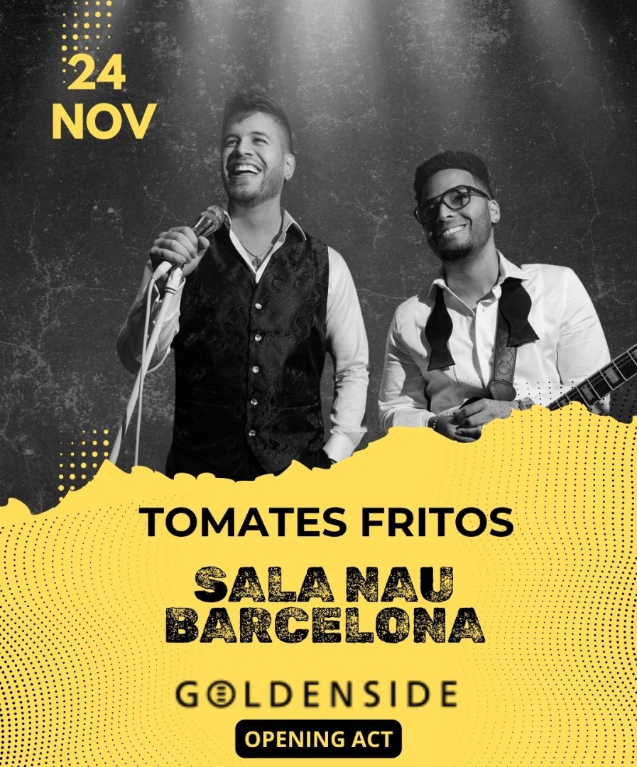 ¡El próximo 24 de noviembre estaremos junto a Tomates Fritos en la Sala Nau! 
Compren sus entradas en el siguiente link:
linktr.ee/wearegoldensid…