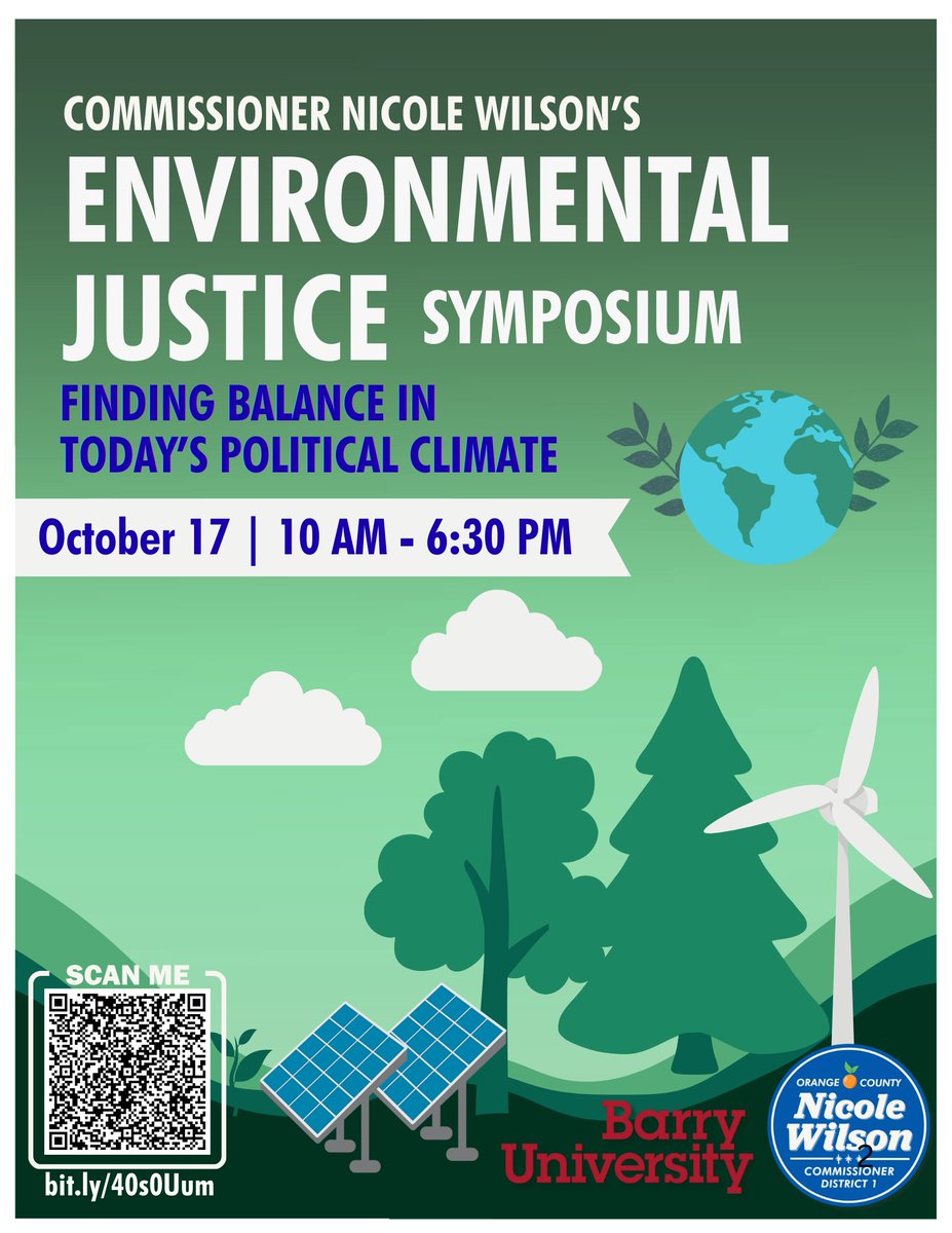Join us at <a href="/Barry_Law/">Barry Law School</a> on October 17th for <a href="/NicoleWilsonD1/">Nicole Heilman Wilson (she/her)</a>'s  Environmental Justice Symposium focusing on Heat, Hurricanes, and Health. The event has been approved for 5.5 General Florida CLE credits!
For more information and to Register: tinyurl.com/register4envir…