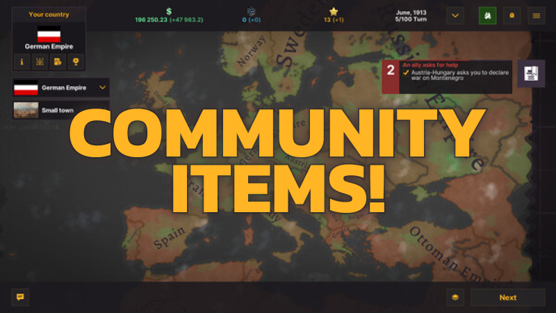 New Warna­ment Community Items are here! 🪖✨
Collect them all:
• Profile Backgrounds
• Badges
• Emoticons
• Trading Cards

Start collecting today on Steam!
store.steampowered.com/news/app/12017… 

#madewithdefold #turnbasedthursday #indiegamedev