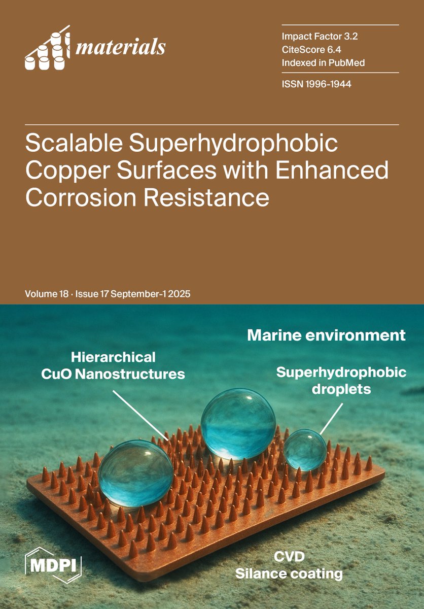 Materials_mdpi's tweet image. #MDPIMaterials
🥳 The Materials, Volume 18, Issue 17 (September-1 2025) has been released online.
🔗Read the Cover Story: mdpi.com/1996-1944/18/1…
🔗Read the full issue: mdpi.com/1996-1944/18/17