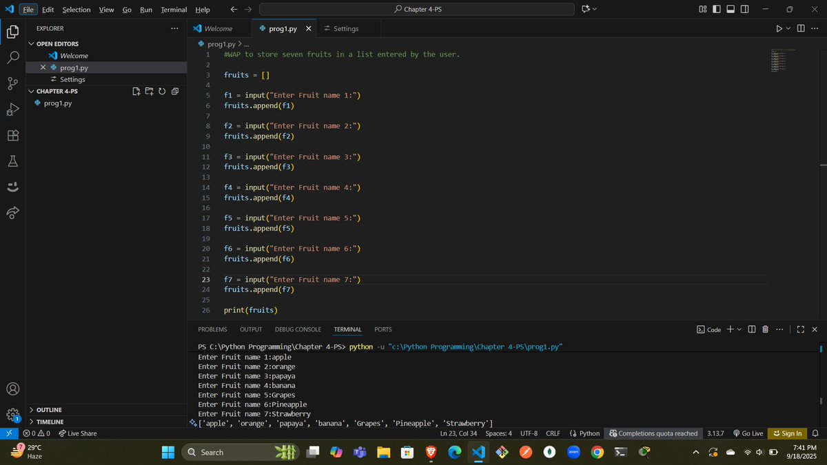 codewithGenZ's tweet image. Day 78🚀: #100daysofcode : #GeeksforGeeks
Today i solved basics problem on #Python
#Python_language #100daysofchallenge #codinglife #LearnInPublic #learnprogramming #programmer #coder #CodingJourney #codewithGenZ #BuildYourself #Hackathon #Genius #ProblemSolving