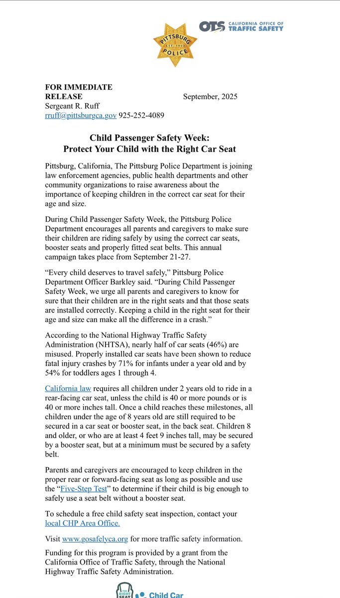 Pittsburg Police Department, California tweet media