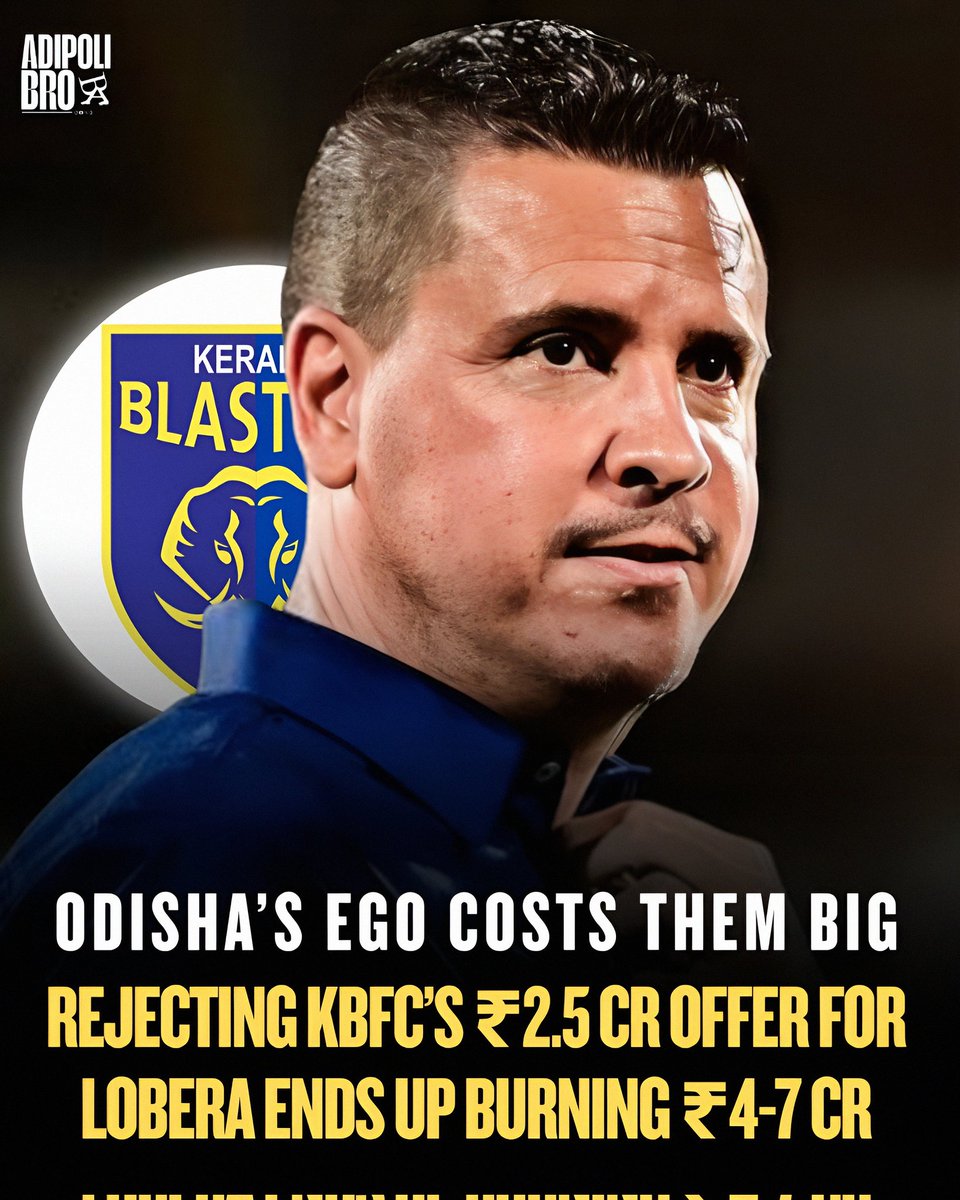 Adipolibro__'s tweet image. KBFC sent three offers to Odisha for Lobera after sacking Stahre, with the final one including ₹2.5 Cr compensation. OFC’s ego made them reject it, but they could’ve saved ₹4-7 Cr if they had accepted.

Ashish Negi #Kbfc