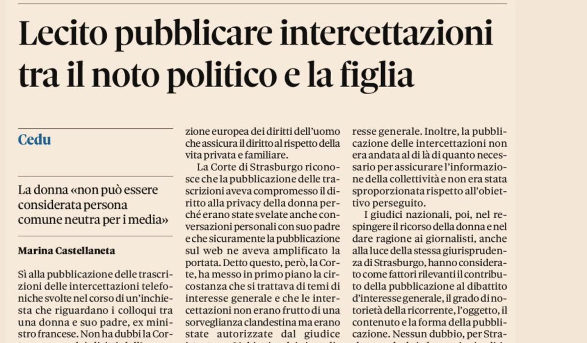 Su Il Sole 24 Ore di oggi