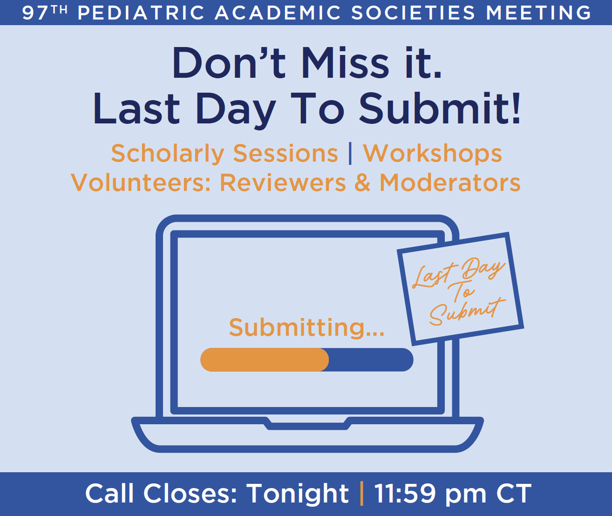 🚨 It’s the FINAL call! 🚨 Today is the last day to submit for #PAS2026.
✅ Scholarly Sessions
✅ Workshops
✅ Volunteer roles: Reviewers &amp; Moderators
⏰ Deadline: Tonight at 11:59 pm CT

pas-meeting.org/2026-program/
