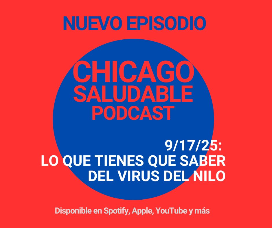 🦟 El virus del Nilo Occidental llegó antes de lo habitual a Chicago y el riesgo de contagio es alto. 🎧 Escucha el nuevo episodio del podcast del CDPH para saber cómo protegerte.

🎧 chi.gov/3KrhchE
💻 chi.gov/3IuXf98 

<a href="/IDPH/">IDPH | Illinois Department of Public Health</a>