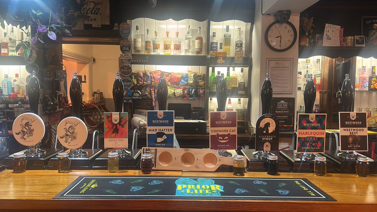 Officially the first day of #CaskAleWeek today! And we have the first 6 of our Weetwood Ales on. Come and join us! Can’t decide? Buy a flight of 3! 🍻 
#supportlocal <a href="/CAMRA_Official/">CAMRA</a> <a href="/ShitChester/">12 years of Shitchester</a>