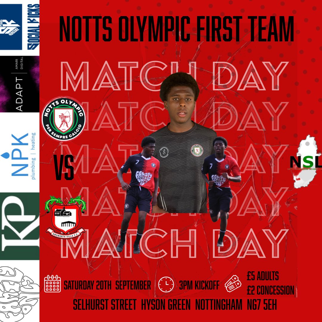 Will our first team continue their winning streak this week as they take on @awsworthvillafc …

With only 12 points from the top of the league I feel like the season is ours. 😂 

🕣 3pm Kickoff 
📆 Saturday 20th Sept 
📍Radford FC , Selhurst Street , Hyson Green , NG7 5EH