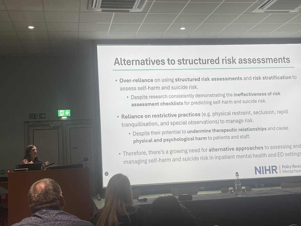 Finally today for me at #mhnr2025, my @mentalhealthPRU colleague Jess Griffiths on relational care in inpatient wards and emergency departments.