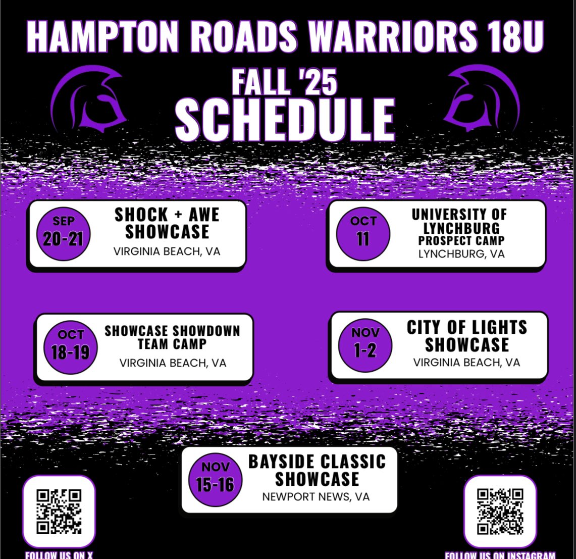 First showcase this weekend! I can’t wait to get back on the field!! <a href="/HRWarriorsSelf/">Hampton Roads Warriors Fastpitch Softball 18u</a>