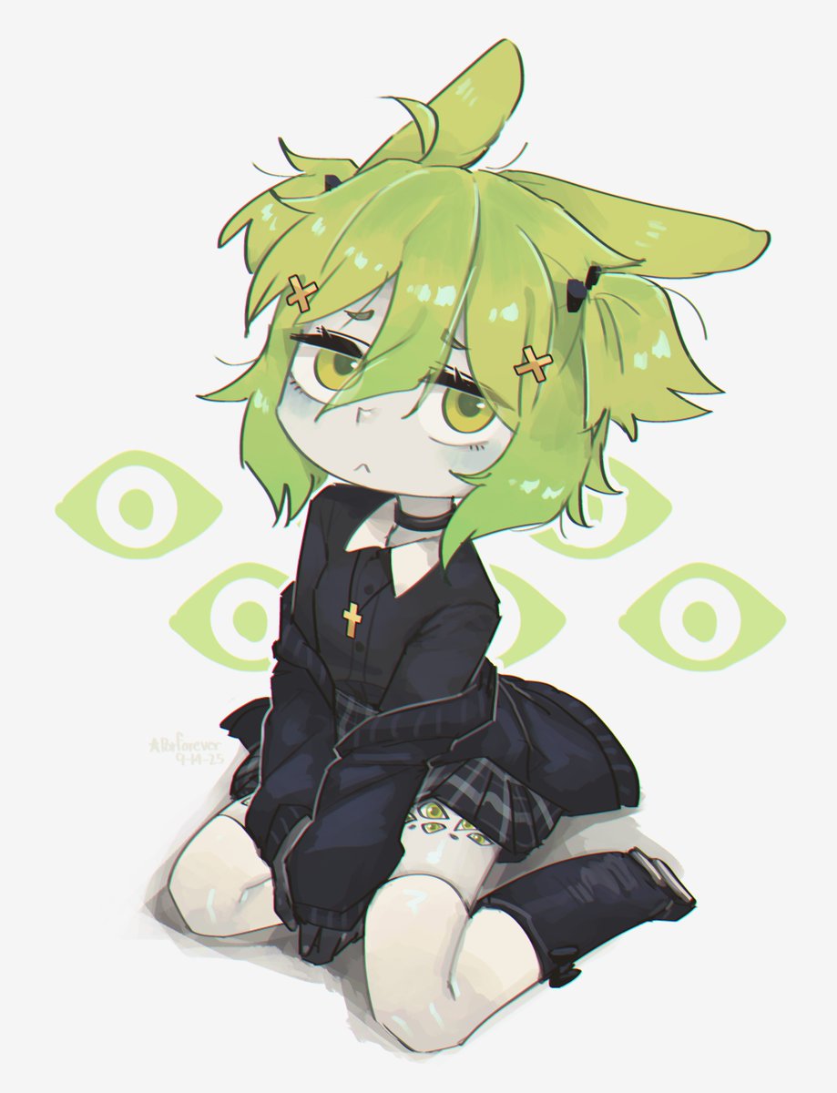A fanart of  <a href="/ronture/">ronture</a> 's OC, Boo-chan 🥺💚💚💚