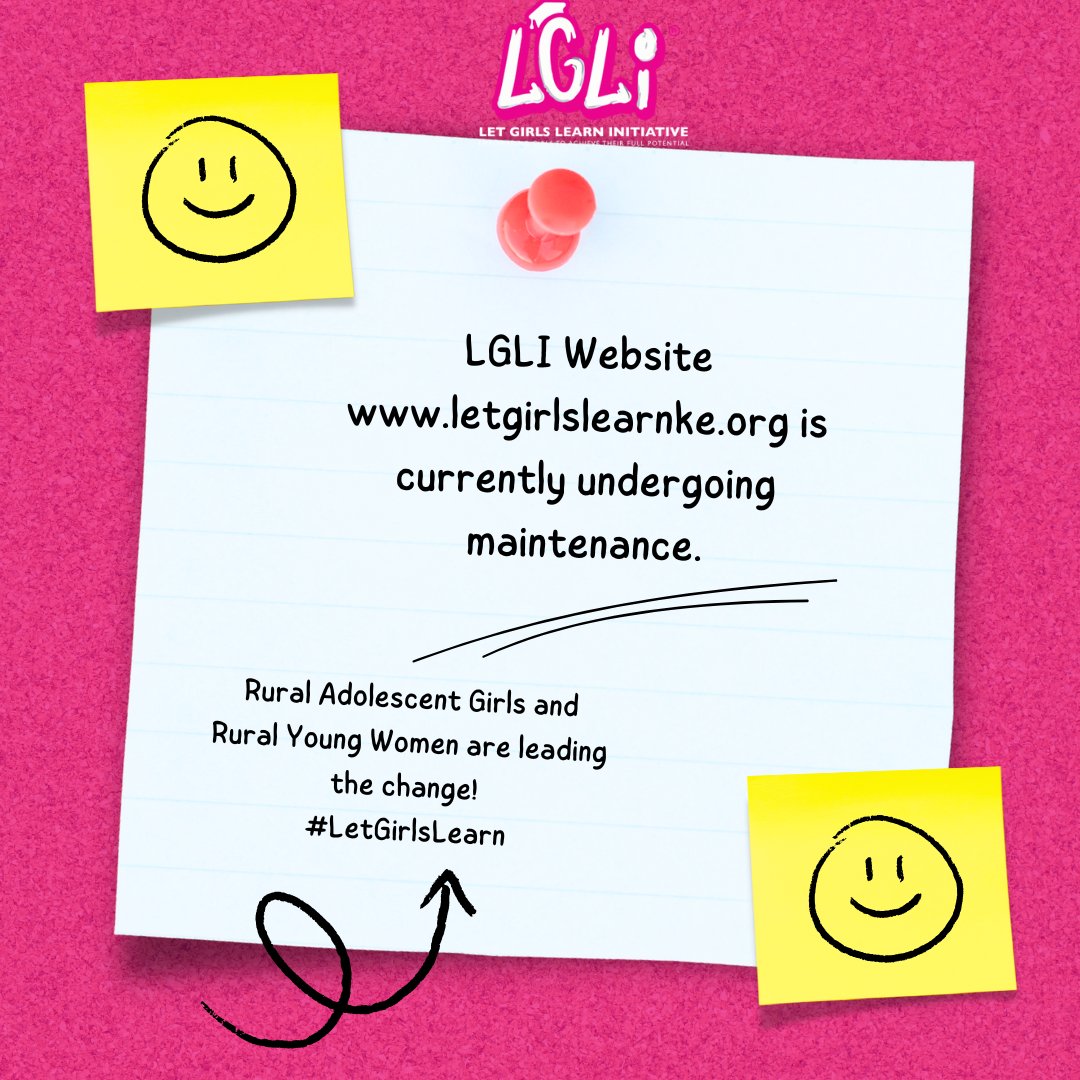 Dear friends and partners, 
Our website is temporarily unavailable as it undergoes maintenance.
It'll be back soon! 
#letgirlslearn