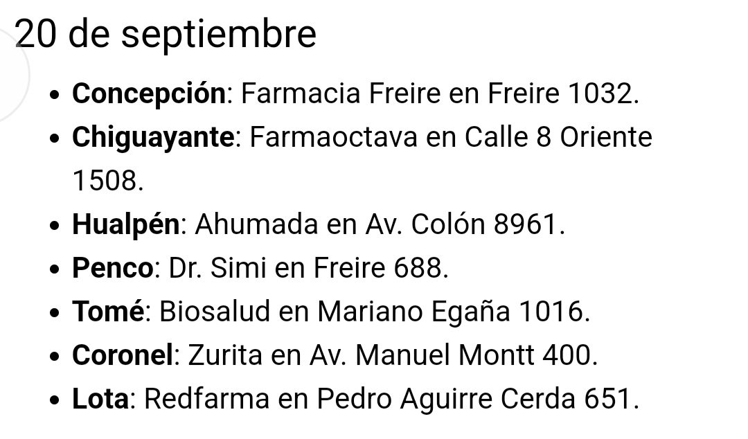 PaupinozaP's tweet image. #Farmacias de #Turno en el #GranConcepción 
sabes.cl/2025/09/18/con…
Vía @Sabescl