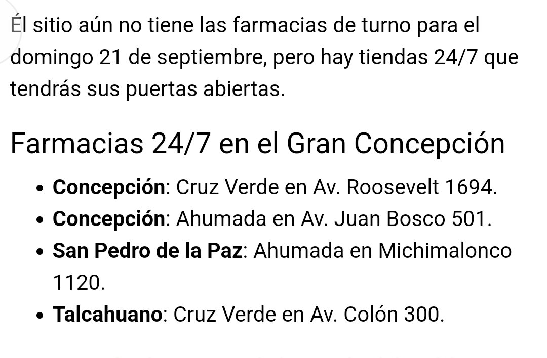 PaupinozaP's tweet image. #Farmacias de #Turno en el #GranConcepción 
sabes.cl/2025/09/18/con…
Vía @Sabescl