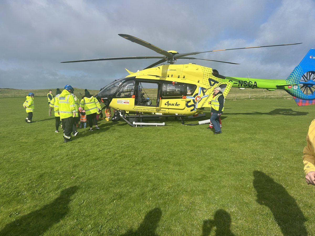 It was a privilege to welcome the new Airbus H145 helicopter belonging to SCAA to Tiree today.
<a href="/Scotambservice/">Scottish Ambulance</a> <a href="/ScotAirAmb/">SCAA</a>