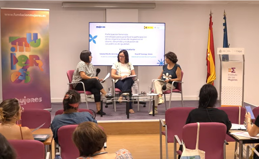 💬 ¿Cómo garantizar la participación de las organizaciones de mujeres en las políticas de igualdad?

Lo abordamos con Soledad Murillo y Rosa Mª Durango, moderando desde @FundacionMujeres. ¡Escucha a las expertas! #FeminismoInstitucional #Igualdad  youtube.com/live/PwGRZNbbI…