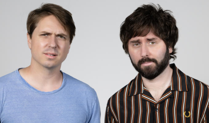 chortle's tweet photo. Joe Thomas and James Buckley reunite for new podcast | Inbetweeners duo investigate 'facts' 

 https://t.co/BvCM6NfV2Q https://t.co/nBfENKQpBt