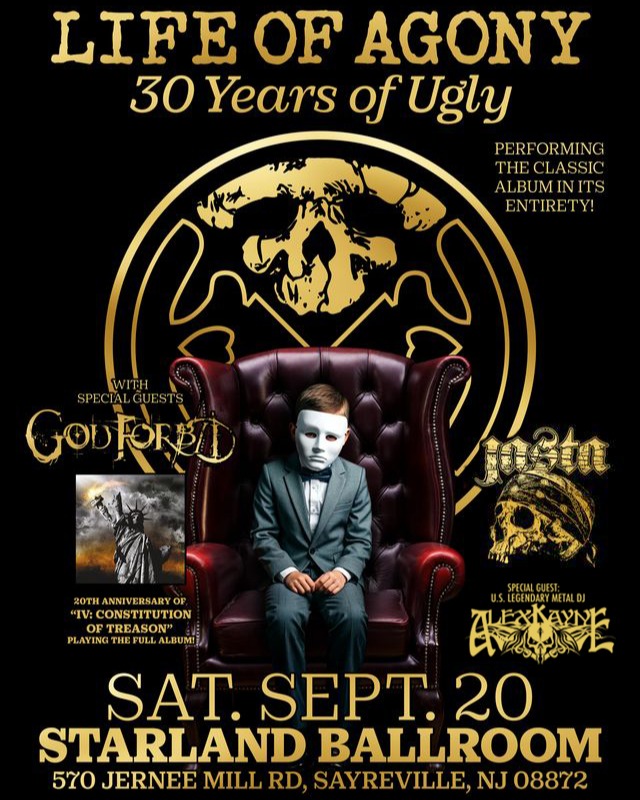 ...THIS SATURDAY! ...Come out and fn throw down with us~! It's been 30 years~! All L'Amour Alumni: Life Of Agony, God Forbid, and Jasta hit the Starland Saturday Sept 20th! Special Guest yours truly bangin' the metal decks \m/\m/