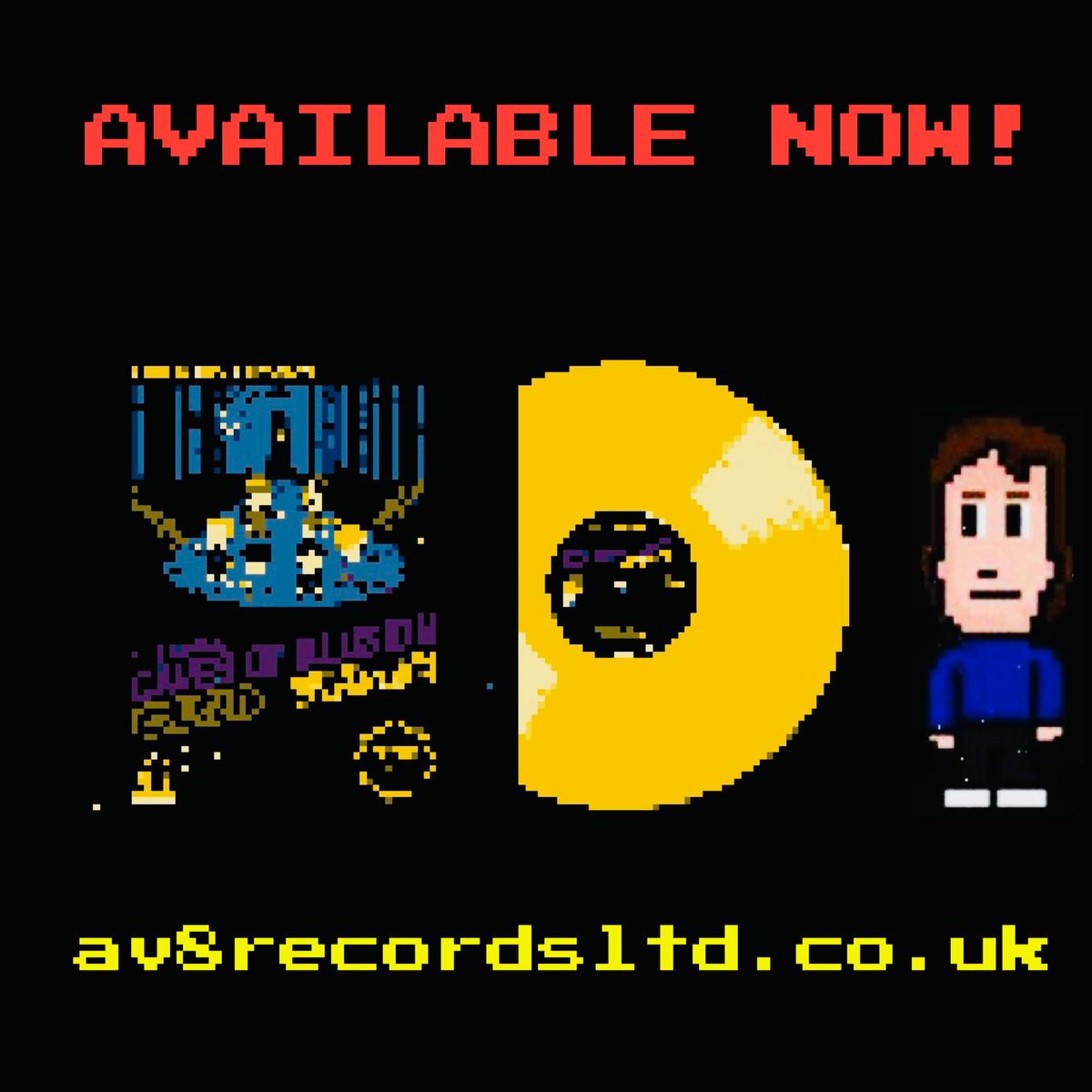 8-bit is the bit rate of an old computer game console such as the Sage Master System. So the music I made is in 8-bit form to mimic the sound of those classic games 😎👾

Final pac-man yellow copies available from av8records.co.uk