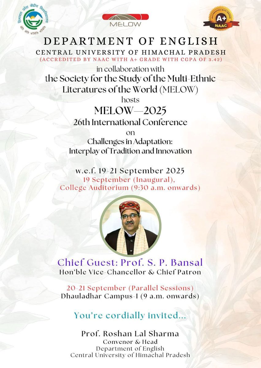 हिमाचल प्रदेश केन्द्रीय विश्वविद्यालय, धर्मशाला (@cuhp2010) on Twitter photo 