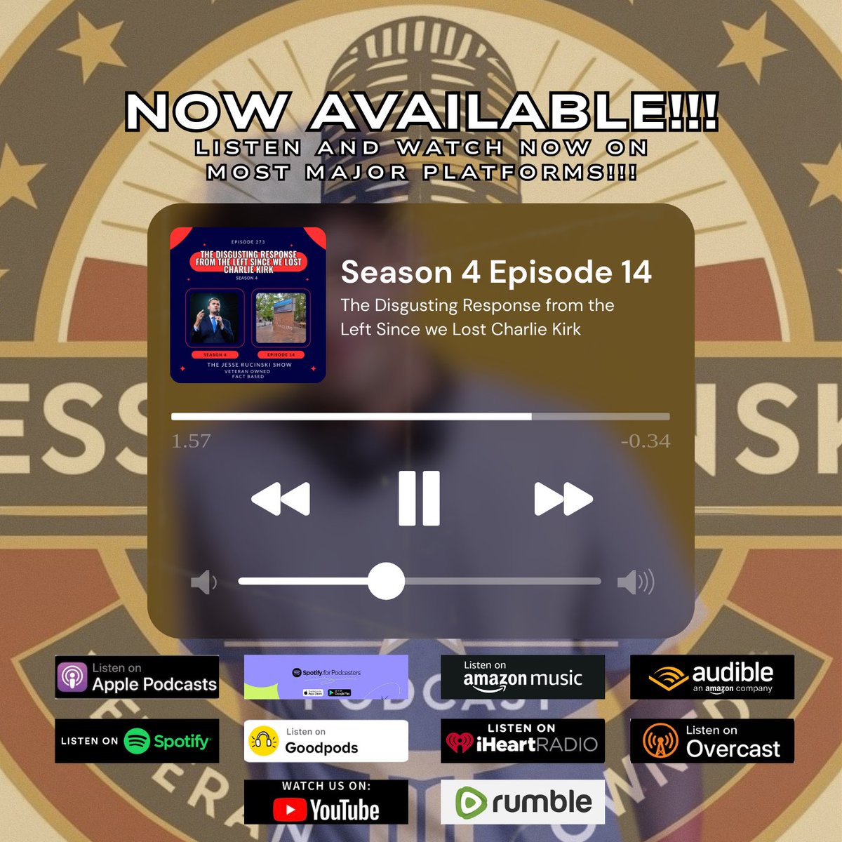 Their bullshit is never ending. This episode of The <a href="/JRucinskiShow/">The Jesse Rucinski Show</a> exposes some of it. 

iheart.com/podcast/269-th…

audible.com/pd/B0FR4GNTWZ?…

overcast.fm/+AAxFkqp_UpY

youtu.be/FiN6M7kQ3ks?si…

rumble.com/v6yysbu-the-di…

#PodcastCommunity #CharlieKirk #Veteran #thursdayvibes #Share