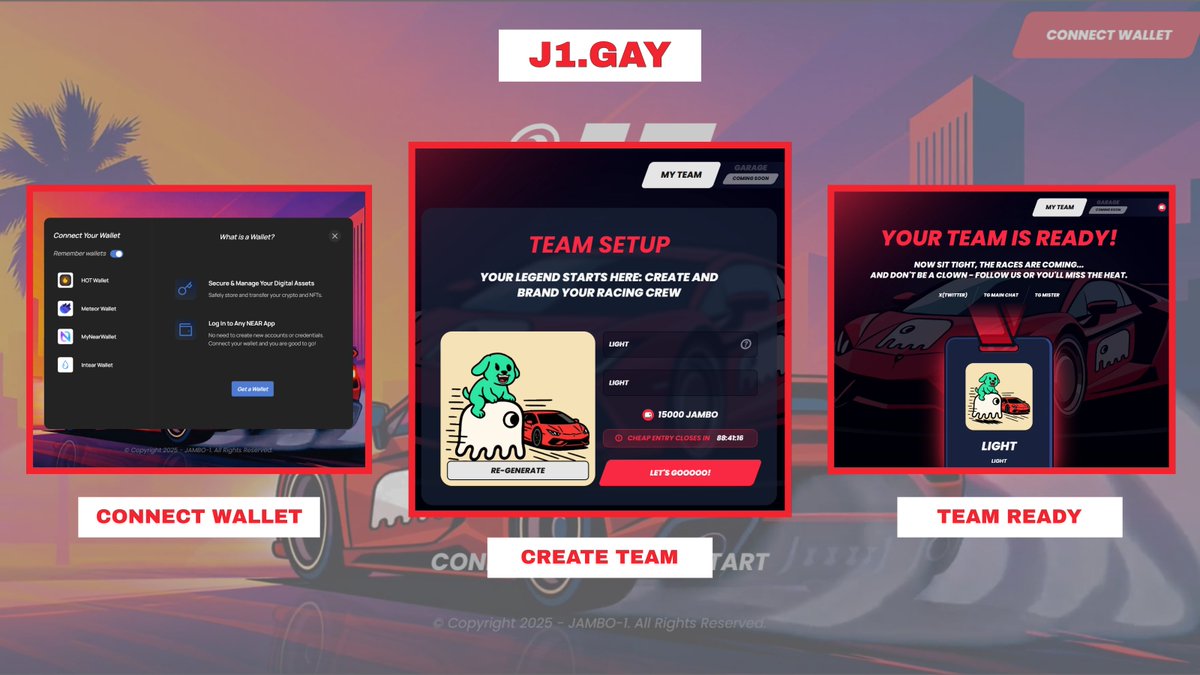 Community wanted teams, so we said fuck it

create your own J1 team for 15k $JAMBO

you got less than 90 hours before we change our minds