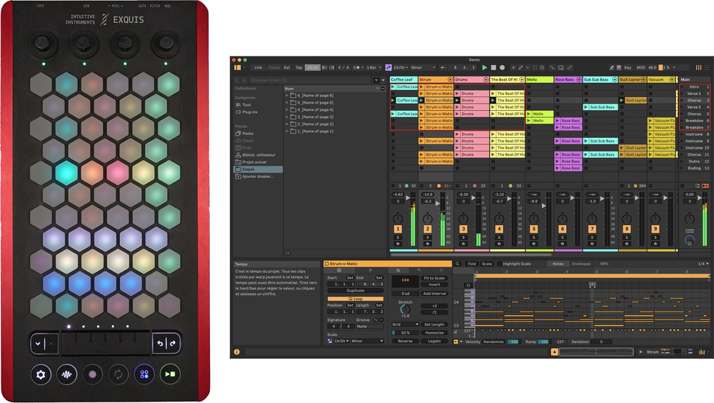 soundonsoundmag's tweet image. SOS NEWS!

sosm.ag/UpdatedExquis

@intuitiveinstru  have announced firmware v2.2.0 for their award-winning #Exquis MPE #controller, alongside new workflow scripts for #Ableton Live, #Bitwig Studio, and #Cockos Reaper

Originally launched in 2023, Exquis combines a 61-pad