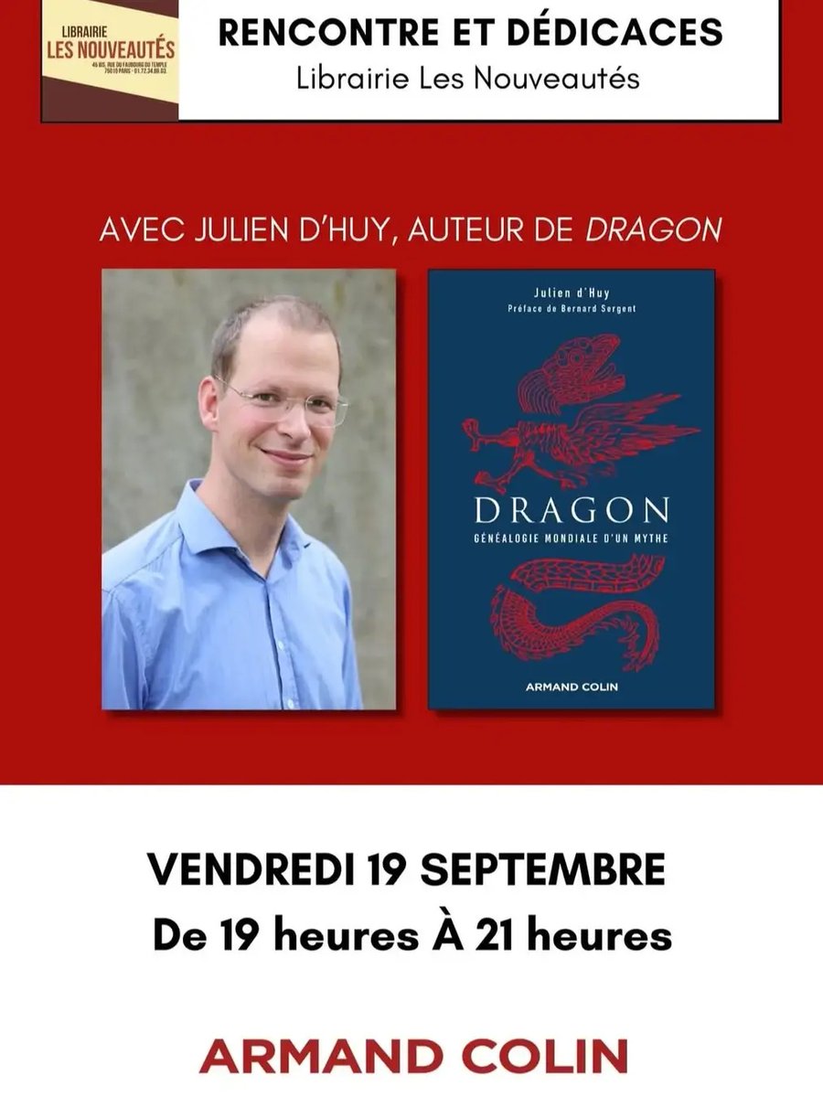 Demain à 19h! Je serai ravi de vous y retrouver.