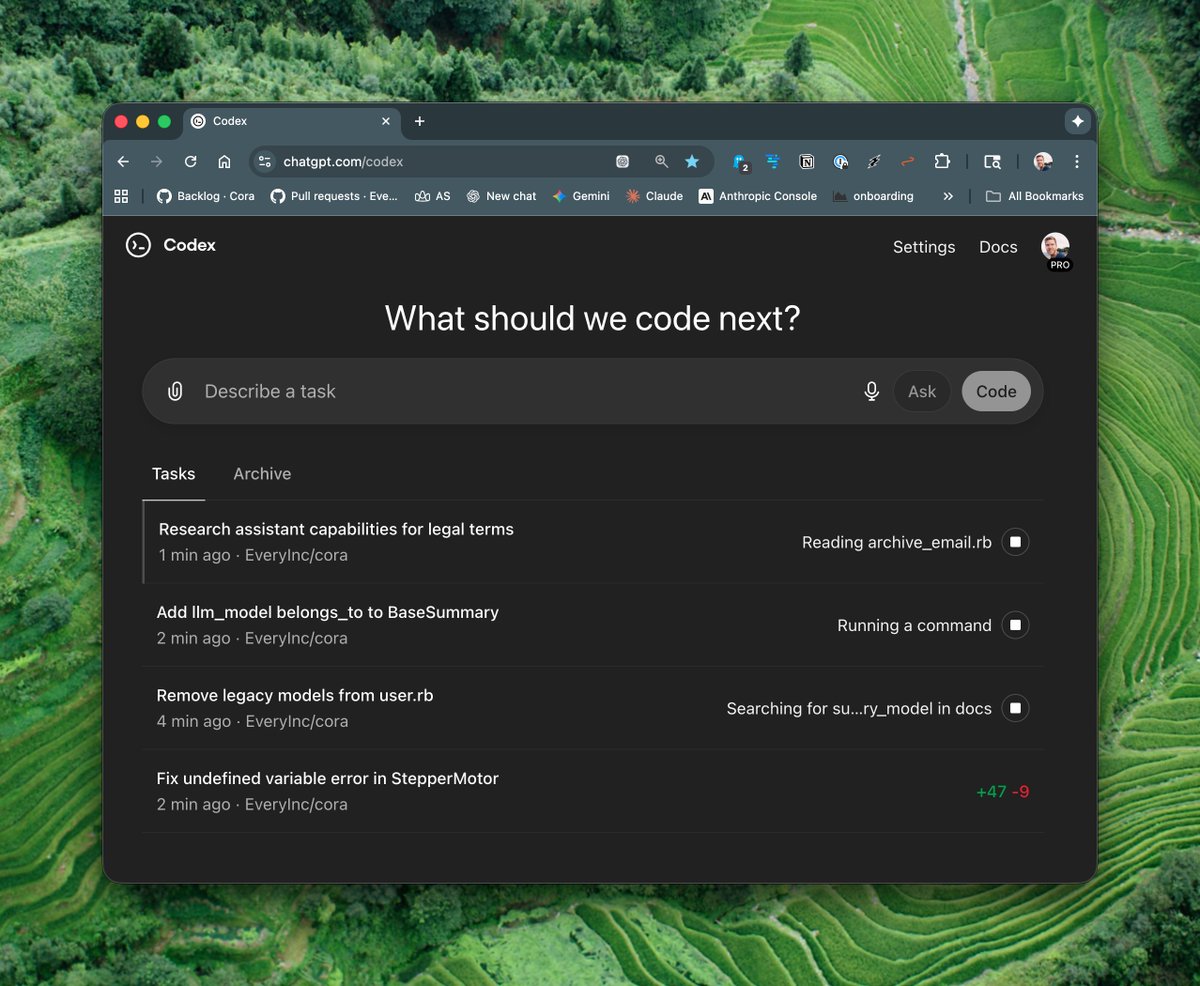 kieranklaassen's tweet image. if you use codex right, it's actually really nice now!
Give it simple easy to complete work like a simple bug fix or feature. It's less likely to do the wrong thing and paralel work is great.