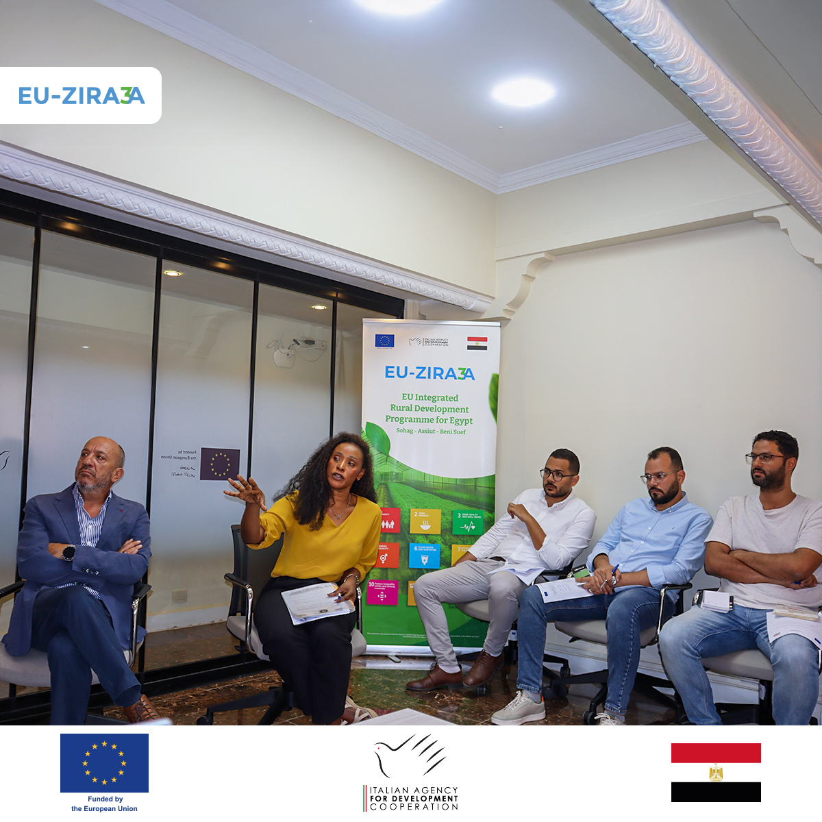 EUZIRA3A's tweet image. Today, #EUZIRA3A held an info session for Call for Tender 2A in Sohag, Assiut &amp;amp; Beni Suef 🌱 Tenderers engaged in Q&amp;amp;As to strengthen sustainable agri-coops in Upper Egypt.
 #CallForTender #Egypt #SustainableAgriculture #AgriculturalCooperatives