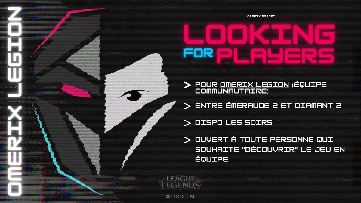 🚨 OMERIX LEGION RECRUTE ! 🚨

Équipe communautaire du club depuis plusieurs années, nous cherchons des joueurs motivés :

🕖 Disponibles le soir dès 19h
🎮 Niveau entre Émeraude II et Diamant II
🤝 Souhaitant découvrir le jeu en équipe

Intéressé(e) ? DM <a href="/Sarkymm1/">Sarkymm</a>  #OXWIN