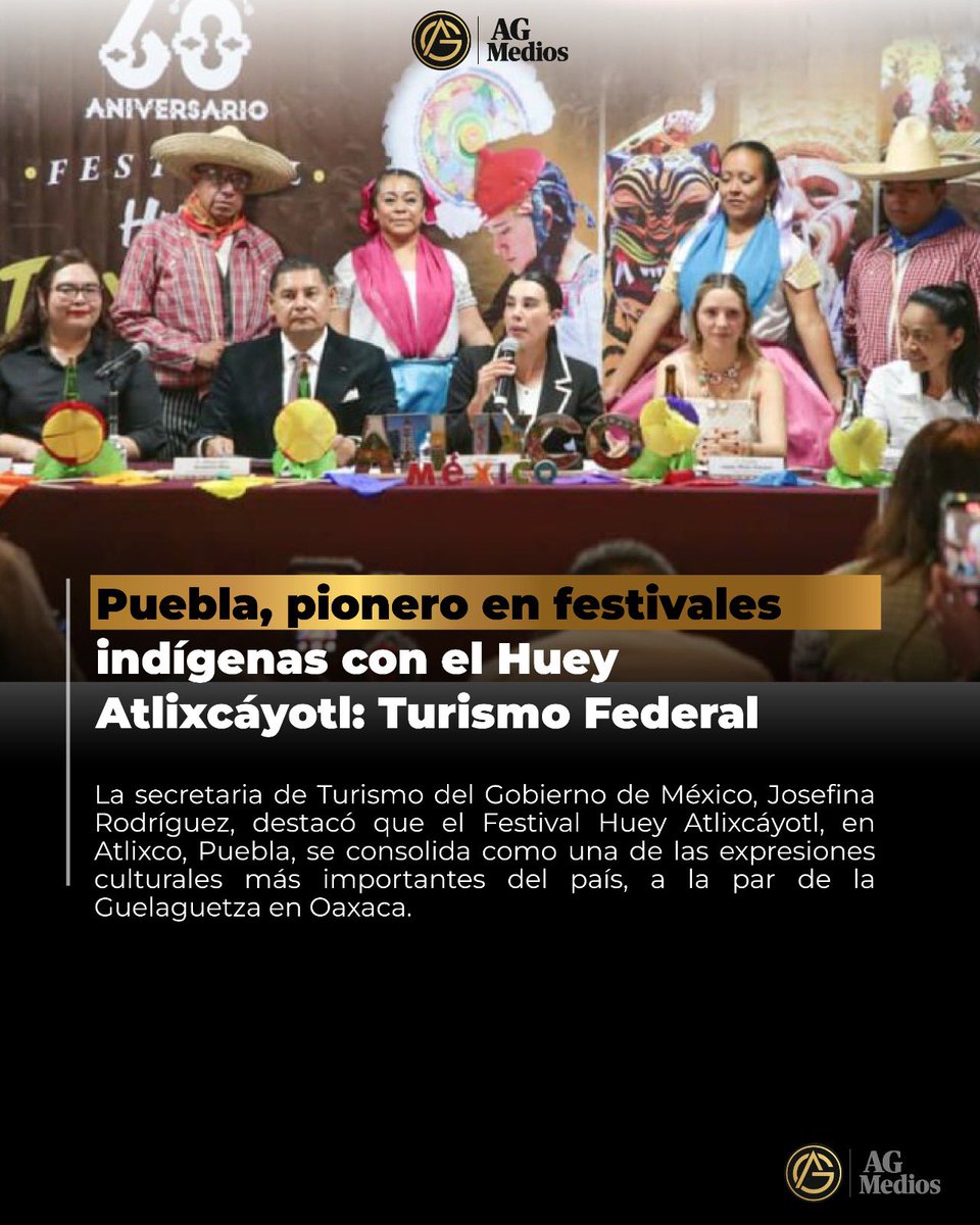 🌿 Puebla celebra 60 años del Huey Atlixcáyotl, festival indígena que se consolida como una de las expresiones culturales más importantes del país, comparable con la Guelaguetza de Oaxaca.
📅 Del 21 al 28 de septiembre en Atlixco.
🎉 Más de 600 danzantes, cocineras tradicionales