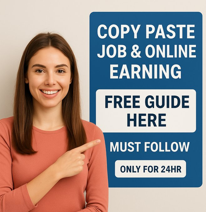 🚀Start Earning $799/Day With ZERO Experience!

No skills needed. No hidden costs. Just:

📱 A phone
🌐 Internet
⏰ 2 spare hours

I’ll hand you my FREE guide that shows the exact steps.

- Like this
- Repost it
- Comment “Send”
- Follow me

I’ll drop it straight into your inbox