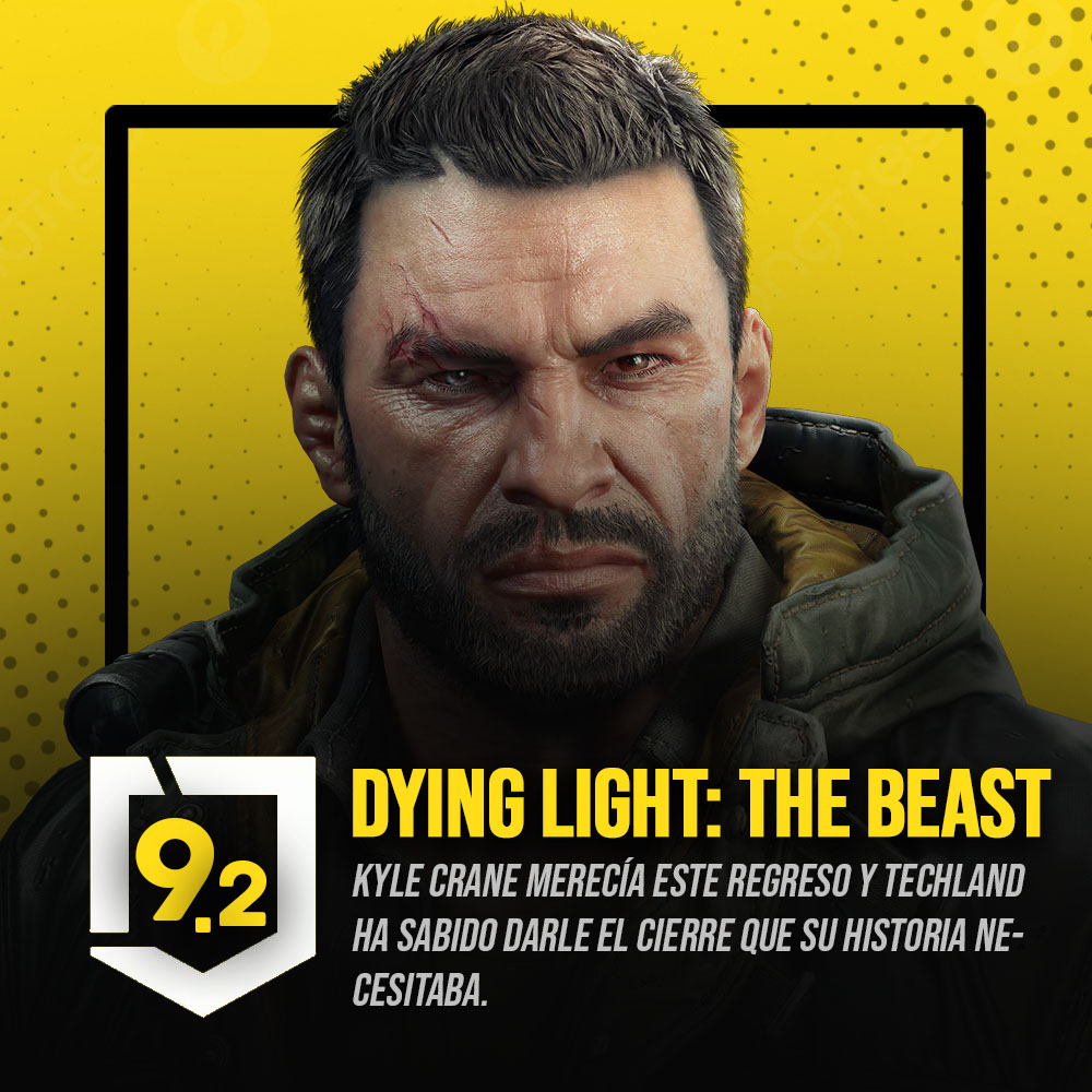 Análisis de Dying Light: The Beast - Kyle Crane ha regresado y no está para tonterías

"Después de 40 horas en Castor Woods puedo confirmar que Techland ha vuelto a sus orígenes y se ha cargado todos los errores de la segunda entrega"

Puntos Positivos ✅

🔹La vuelta de Kyle