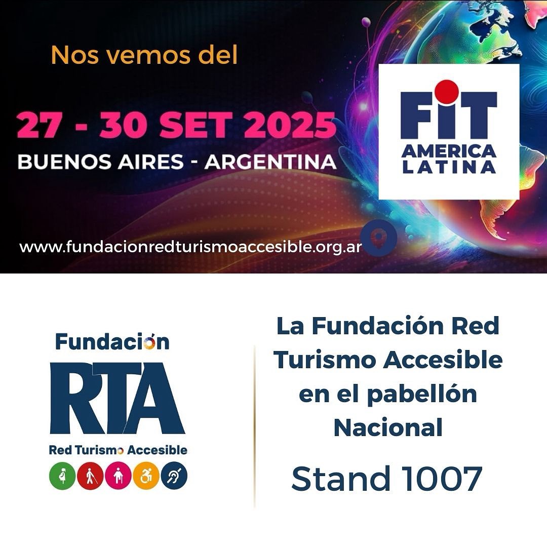 La Fundación Red #TurismoAccesible presente una vez más en <a href="/feriadeturismo/">FIT América Latina</a> como siempre con stand propio desde el año 2016 y con el apoyo de nuestro aliado estratégico <a href="/FAEVYT/">FAEVYT</a> 

¡Vení a visitarnos! 

👉 Stand 1007 pabellón nacional 🇦🇷
