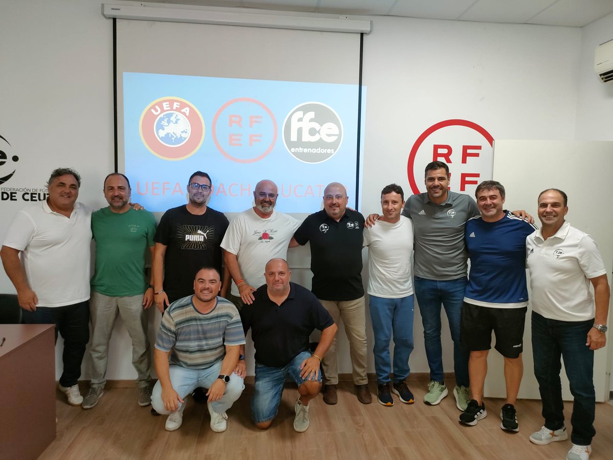 🚀 ¡ARRANCA EL CURSO UEFA COACH EDUCATOR EN LA ESCUELA DE ENTRENADORES DE LA RFFCE!

📚 Primera jornada (4h) con Iván Chaves, formador UEFA y miembro de la RFEF 🙌
Se abordaron pathway educativo, filosofía y recursos pedagógicos 💡

#RFFCE #Ceuta #Entrenadores #Formacion #UEFA